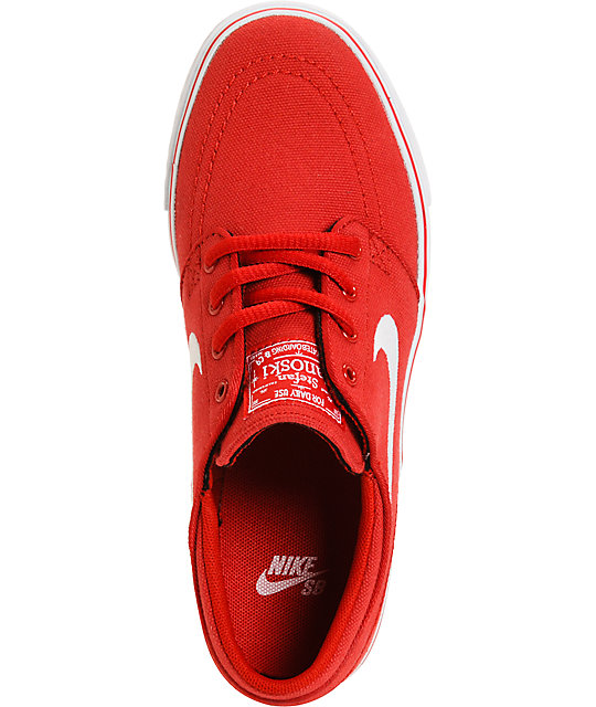 nike sb janoski rm white & varsity red skate shoes