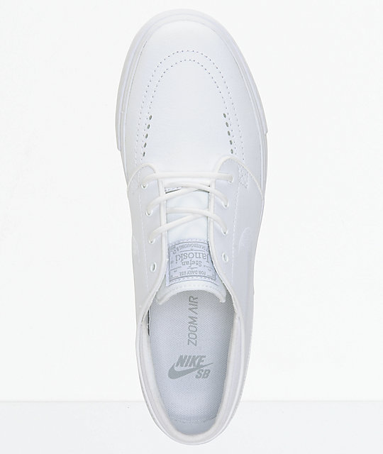 nike sb stefan janoski white leather