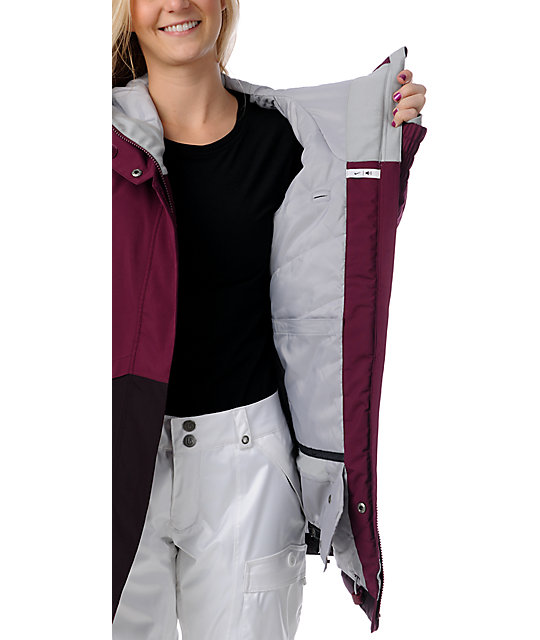 Nike Swick Berry & Burgundy 10K Snowboard Jacket Zumiez