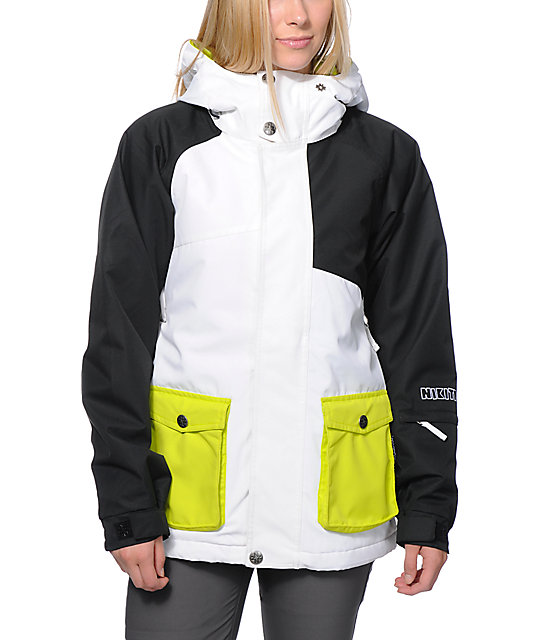 Nikita Dyngja White & Black 10K Snowboard Jacket Zumiez