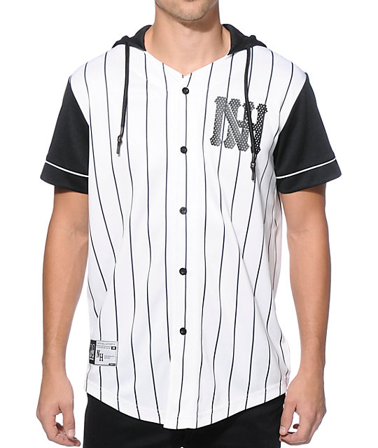 hooded baseball shirt