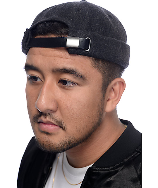 Ninth Hall Black Pigment Dyed Twill Brimless Hat Zumiez