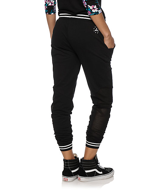 mesh jogger pants