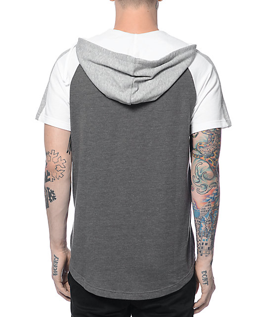 hooded baseball shirt