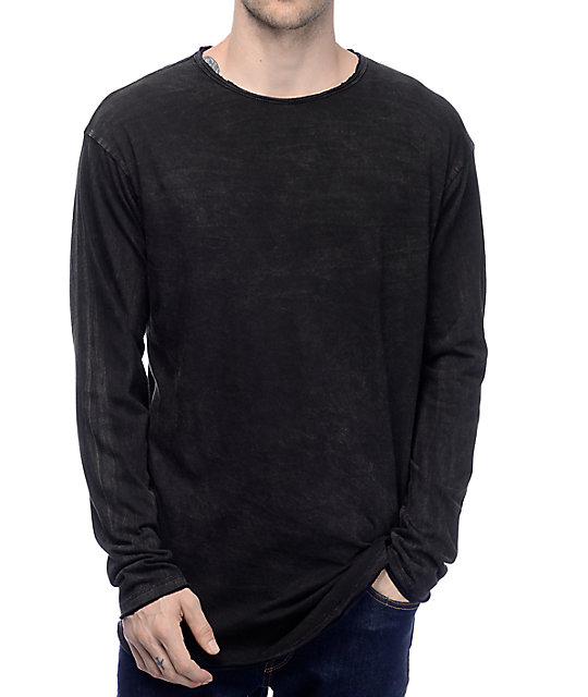 black mineral wash shirt