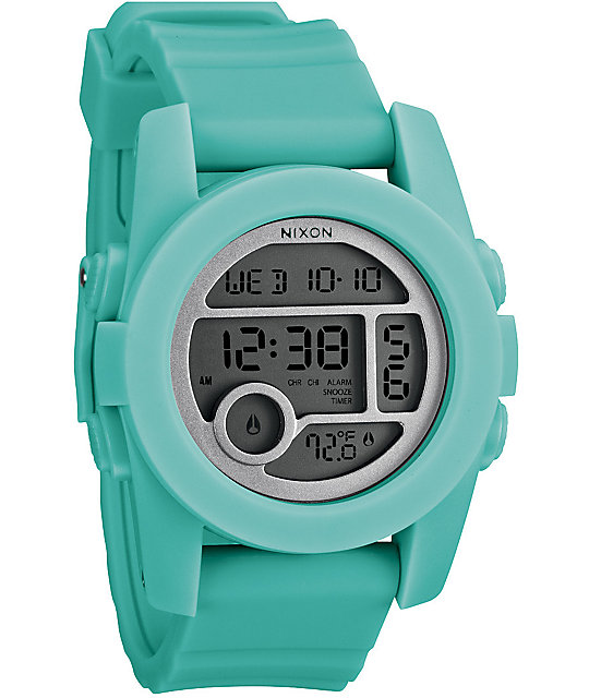 Nixon The Unit 40 Light Blue Digital Watch