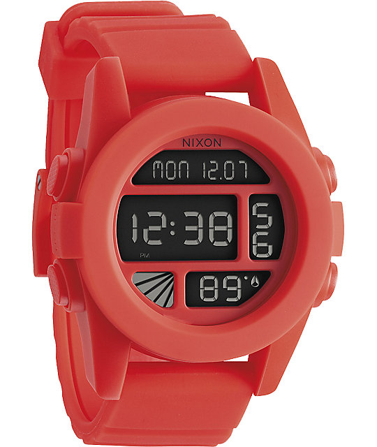 Nixon The Unit Neon Orange Digital Watch Zumiez