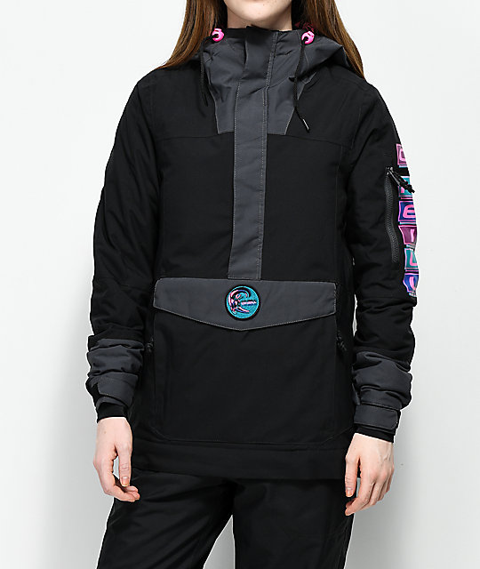 O'Neill 88' Frozen Wave Black Out 10K Anorak Snowboard Jacket Zumiez