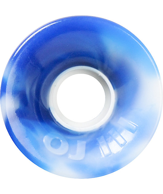 OJ III Hot Juice 60mm Blue & White Swirl Longboard Wheels Zumiez