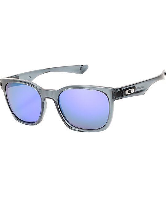 Oakley Garage Rock Crystal Black & Violet Iridium Sunglasses Zumiez