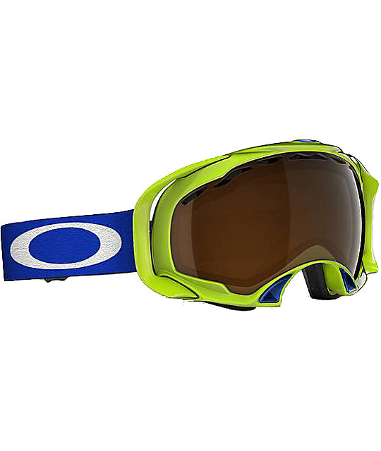 Oakley Splice Lightning Green Snowboard Goggles Zumiez