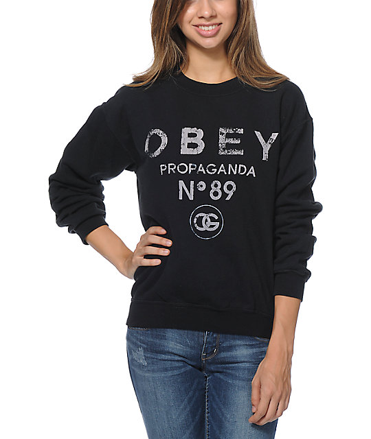 obey sweatshirt black