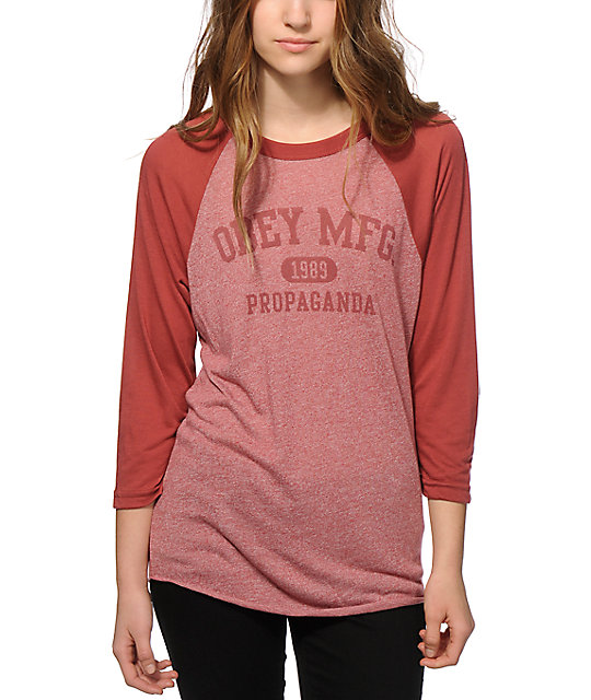 Obey Academy Baseball Tee Zumiez