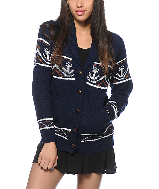 Obey Alrik Cardigan Sweater Zumiez