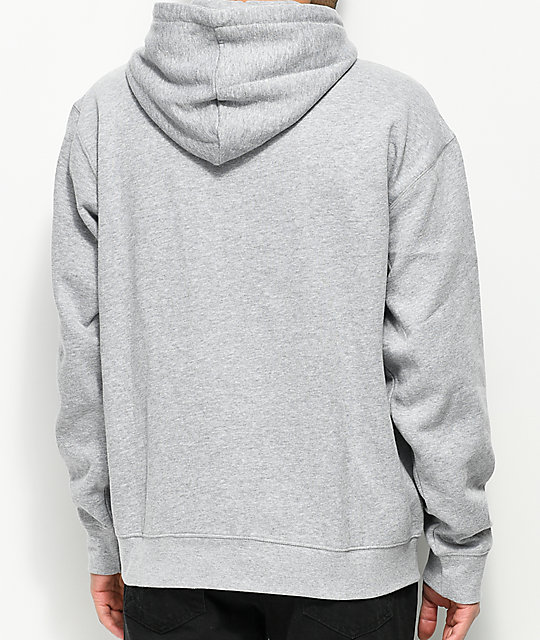 Obey Anyway Heather Grey Hoodie Zumiez