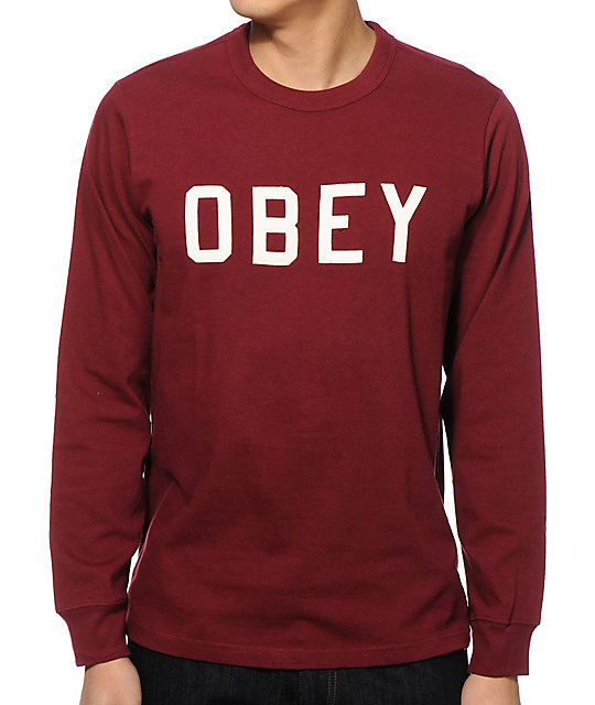 Obey Bearing Long Sleeve TShirt Zumiez