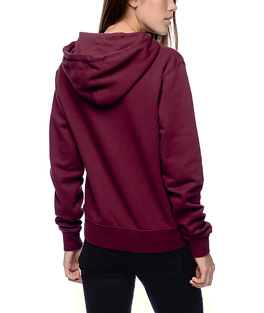 Obey Dissent Till The End Burgundy Hoodie | Zumiez