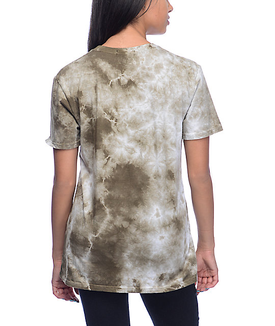 olive tie dye shirt