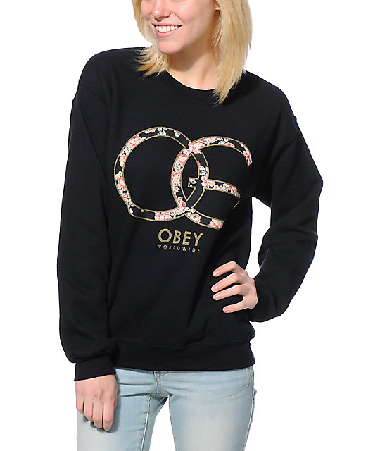 obey sweatshirt black