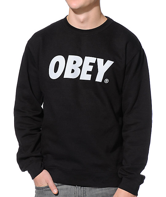 obey sweatshirt black