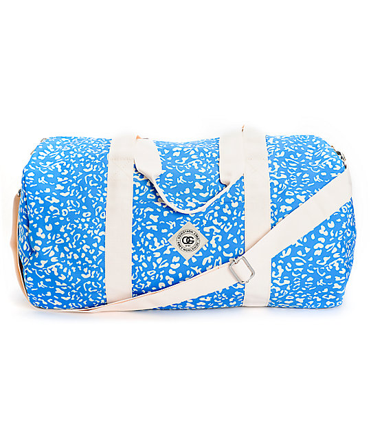 Obey Journey Blue Cheetah Duffle Bag Zumiez