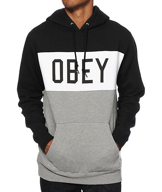 obey hoodie white