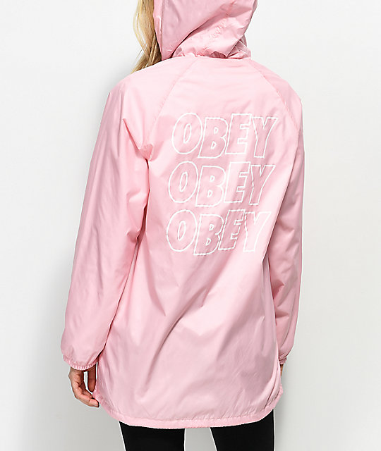 pink obey hoodie