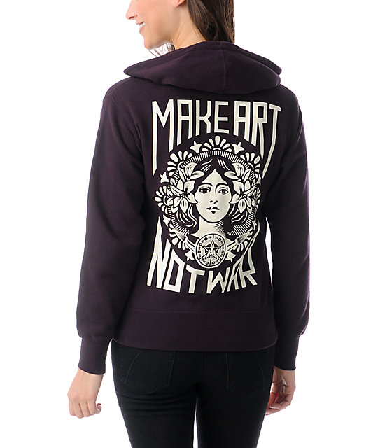 obey make art not war sweatshirt