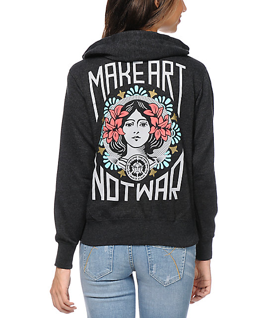 obey make art not war sweatshirt