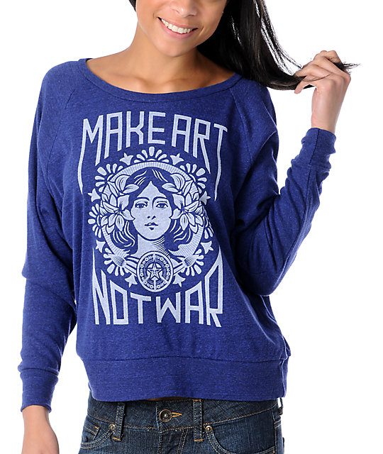 obey make art not war sweatshirt