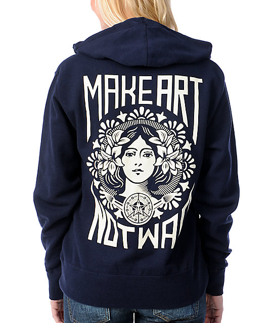 obey make art not war sweatshirt