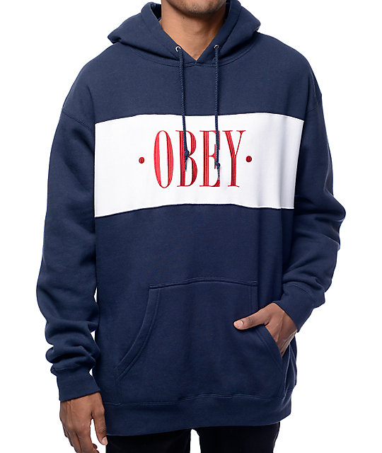 obey hoodie white