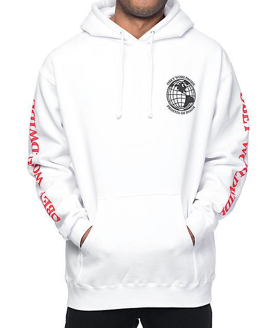 obey hoodie white