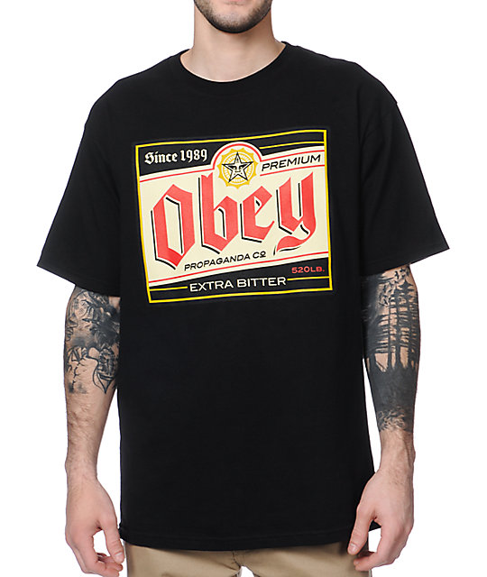 Obey Propaganda Premium Black T Shirt