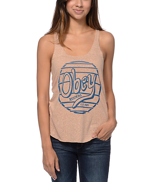 Obey Records Cashew Tank Top Zumiez