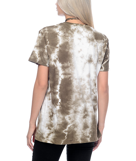 olive tie dye shirt