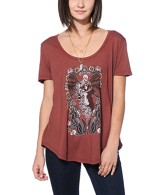 burgundy sleep shirt