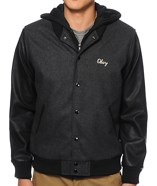 Obey Mens Leather Jacket Zumiez Cairoamani Com Obey Soto Varsity Jacket At Zumiez Pdp