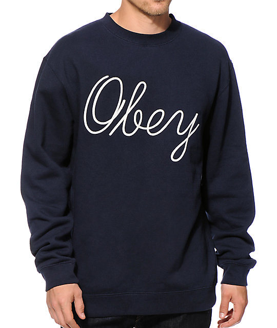 Obey Stanton Crew Neck Sweatshirt Zumiez