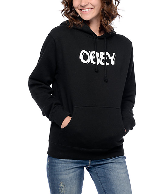 Obey Static Age Black Hoodie Zumiez