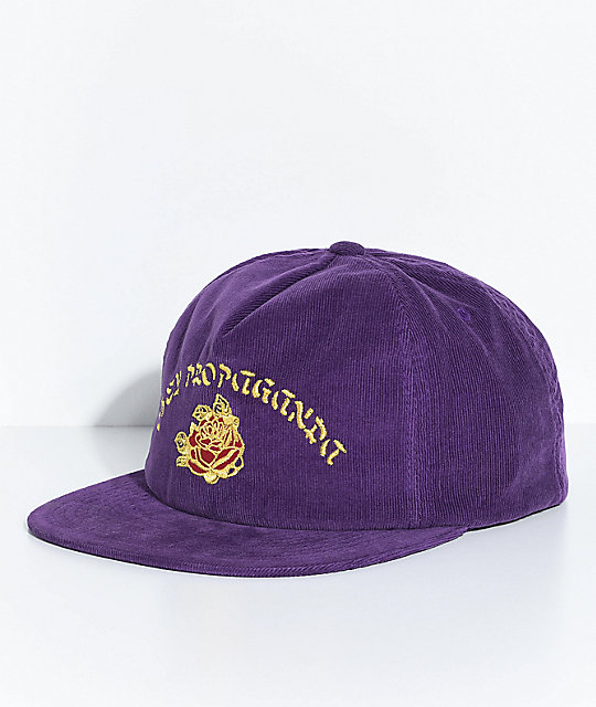 Obey Takeout Purple Corduroy Snapback Hat | Zumiez