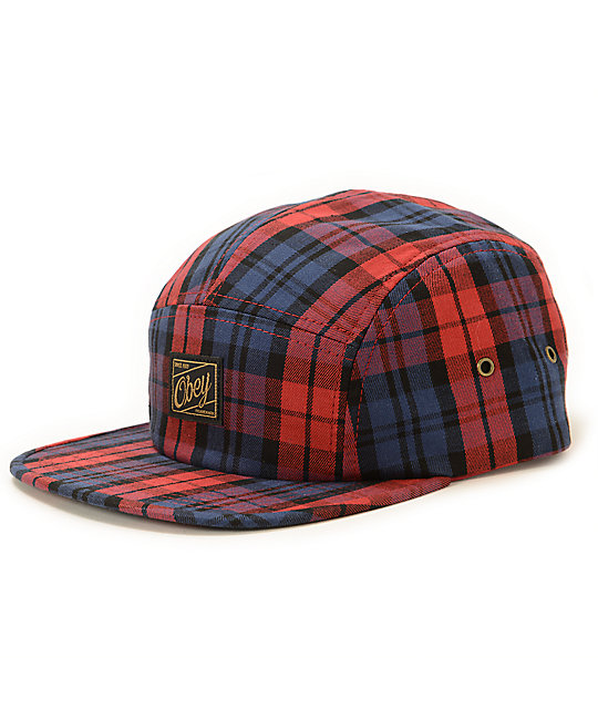 Obey Tartan 5 Panel Hat Zumiez