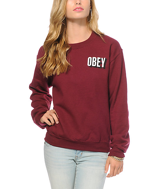 Obey The End Crew Neck Sweatshirt Zumiez