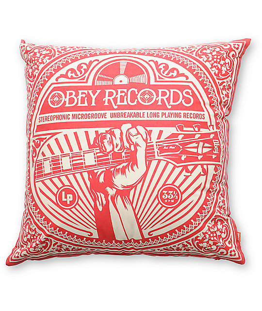 Obey Unbreakable Records Pillow Zumiez