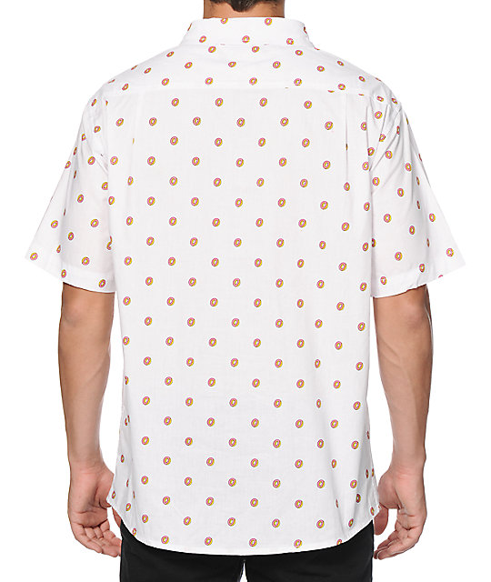 mens donut button up shirt