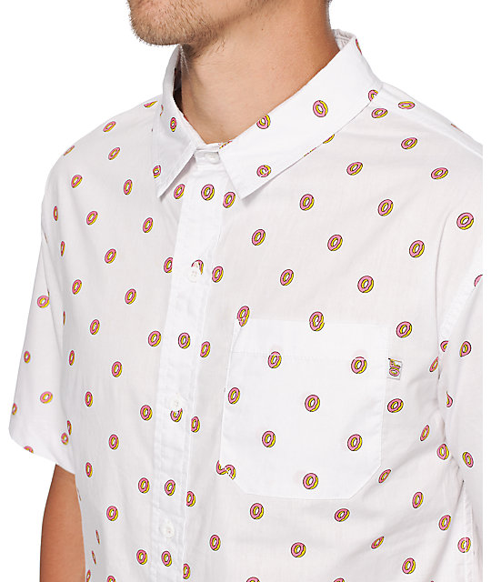 mens donut button up shirt