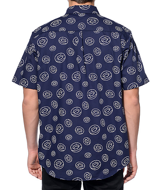 mens donut button up shirt