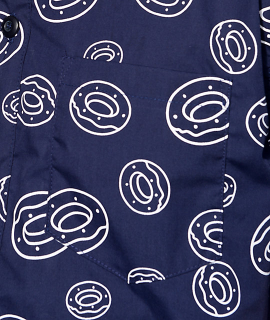 mens donut button up shirt