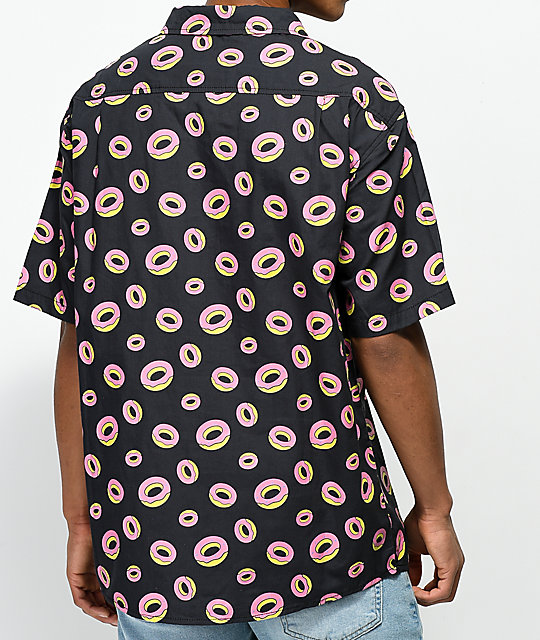 mens donut button up shirt