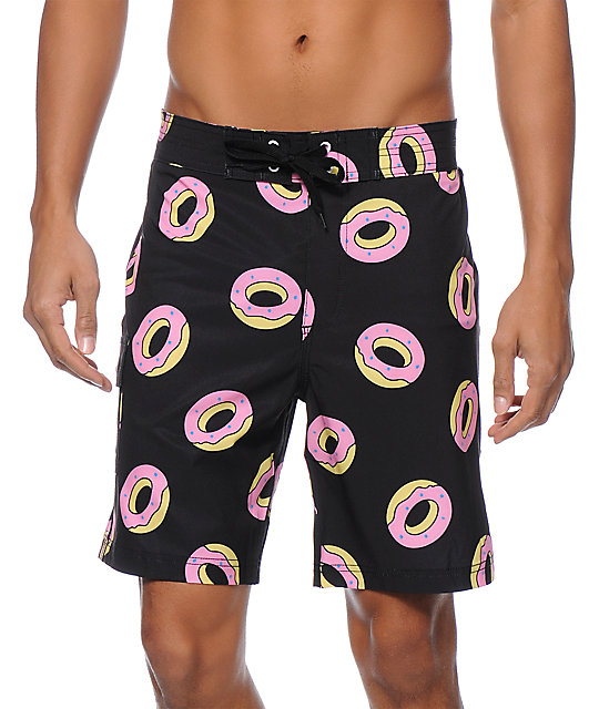 Odd Future Donut Black 19 Board Shorts Zumiez